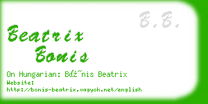 beatrix bonis business card