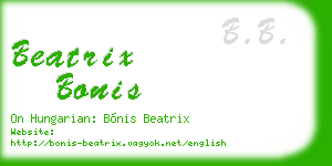 beatrix bonis business card